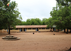 A portrait shot of Kalalé High School, the pilot site for Adida and Burney’s project, ‘Mobile Money, Schooling and the Poor,’ which will launch fall 2015.