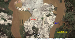 sample of satellite imagery showing mines